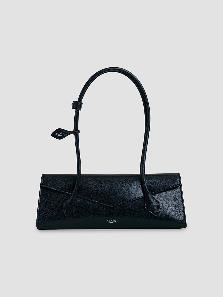 ALAÏA Women's Le Teckel Medium Leather Flap Bag - Noir