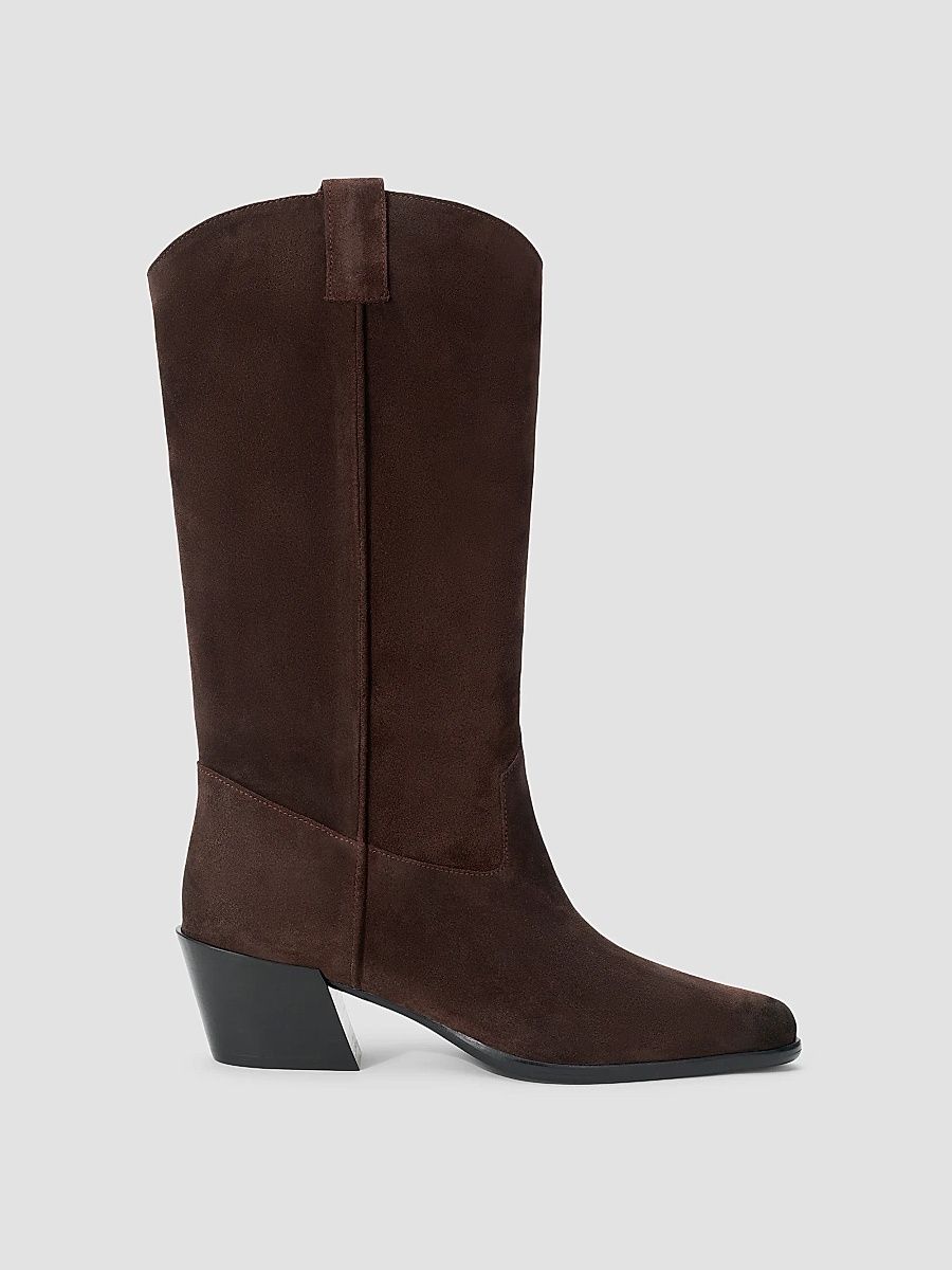 Women's Monty 80MM Suede Boots - Espresso - Size 5