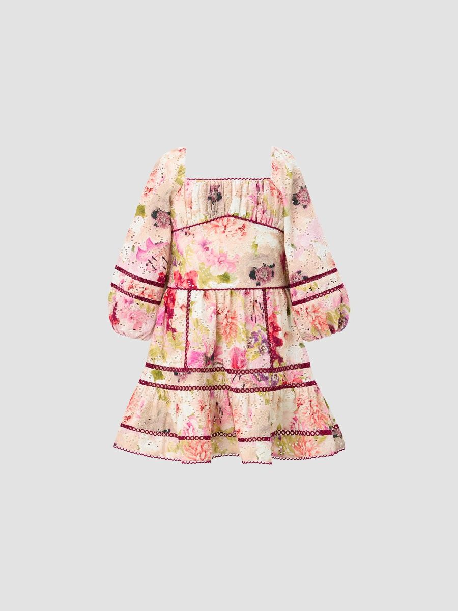 Girl's Little Girl's & Girl's Golden Hour Liana Embroidered Mini Dress - Floral - Size 15