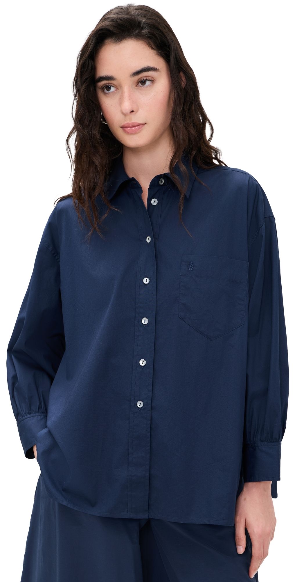 Suzie Kondi Kappa Button Down Shirt Navy XS