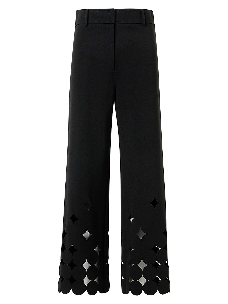 Women's Chieko Dot Cut-Out Pants - Black - Size 14