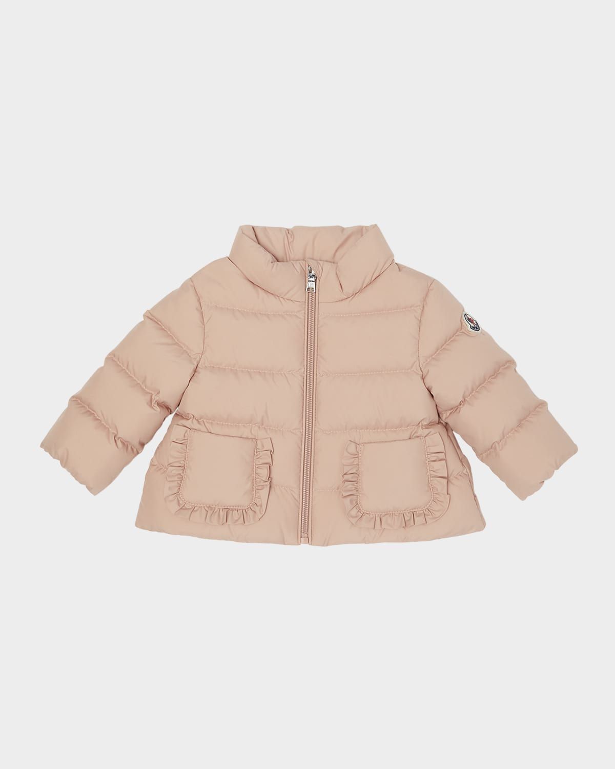 Girl & apos;s Onica Ruffled A-Line Down Coat, Size 1M-3