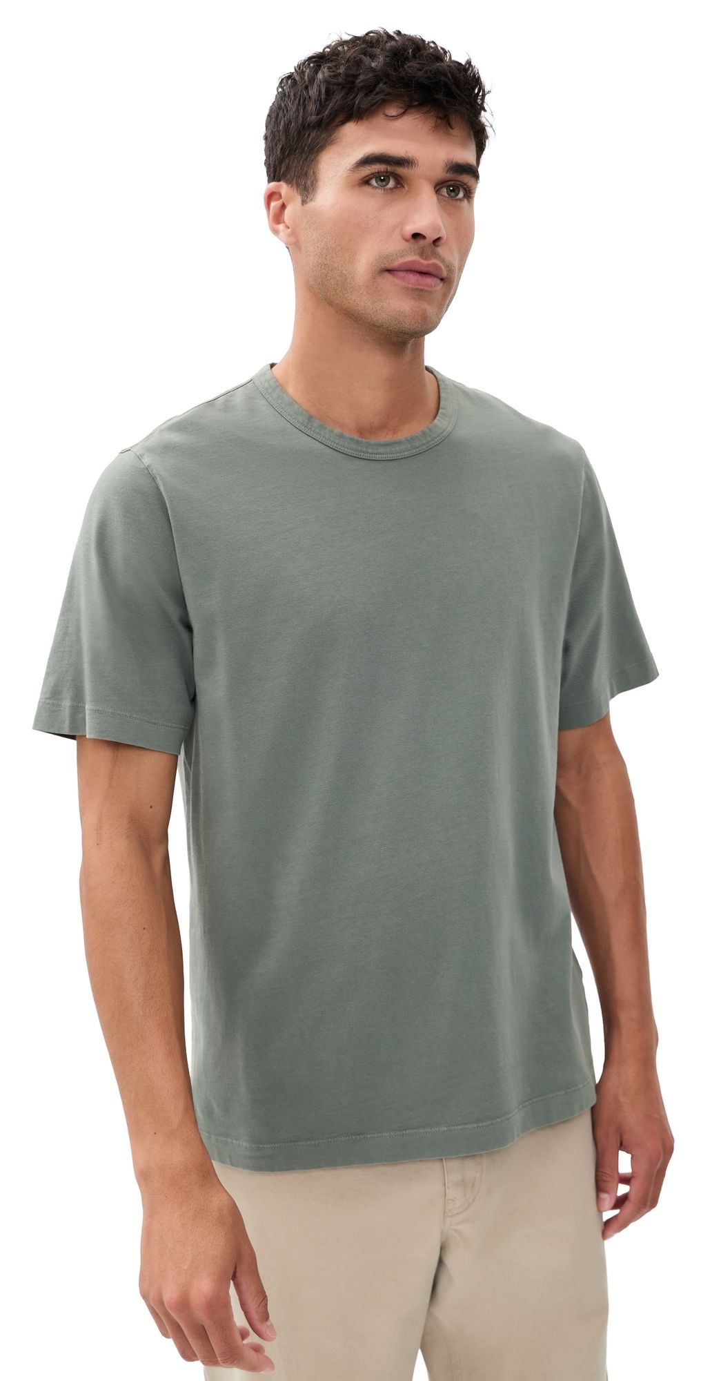 Theory Crew Neck Tee Tinted Ivy XL