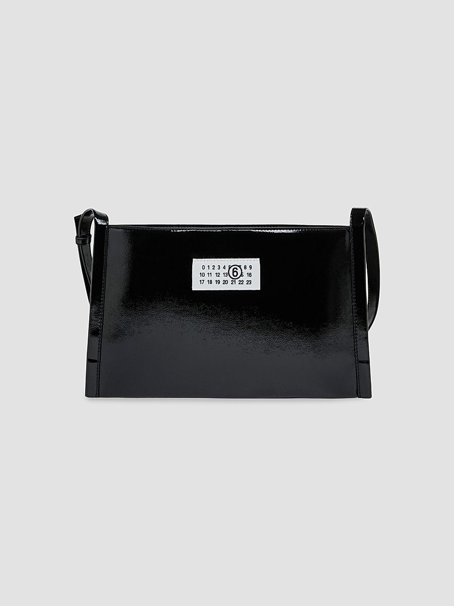 Kid's Faux Leather Crossbody Bag - Black