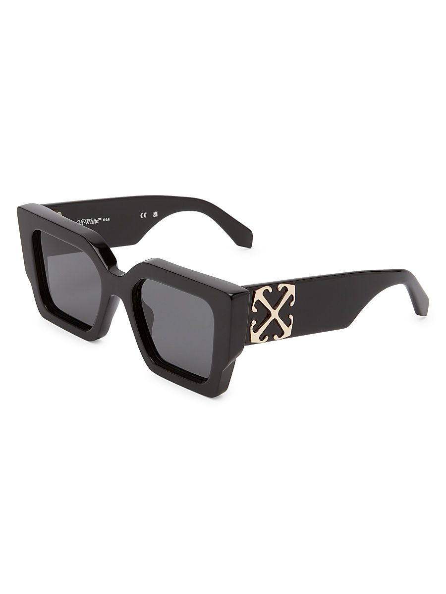 Women's 55MM Catalina Geometric Sunglasses - Black Dark Grey