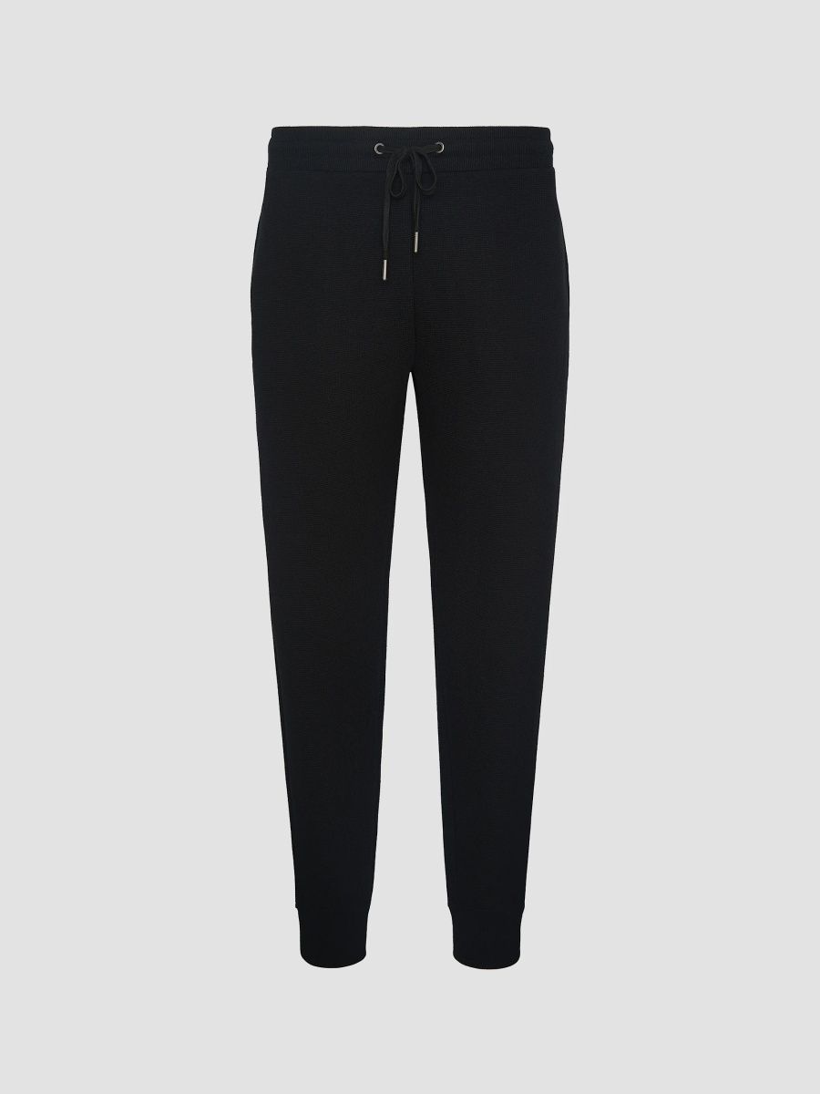 Onia Men's Waffle-Knit Cotton Joggers - Black - Size XXL