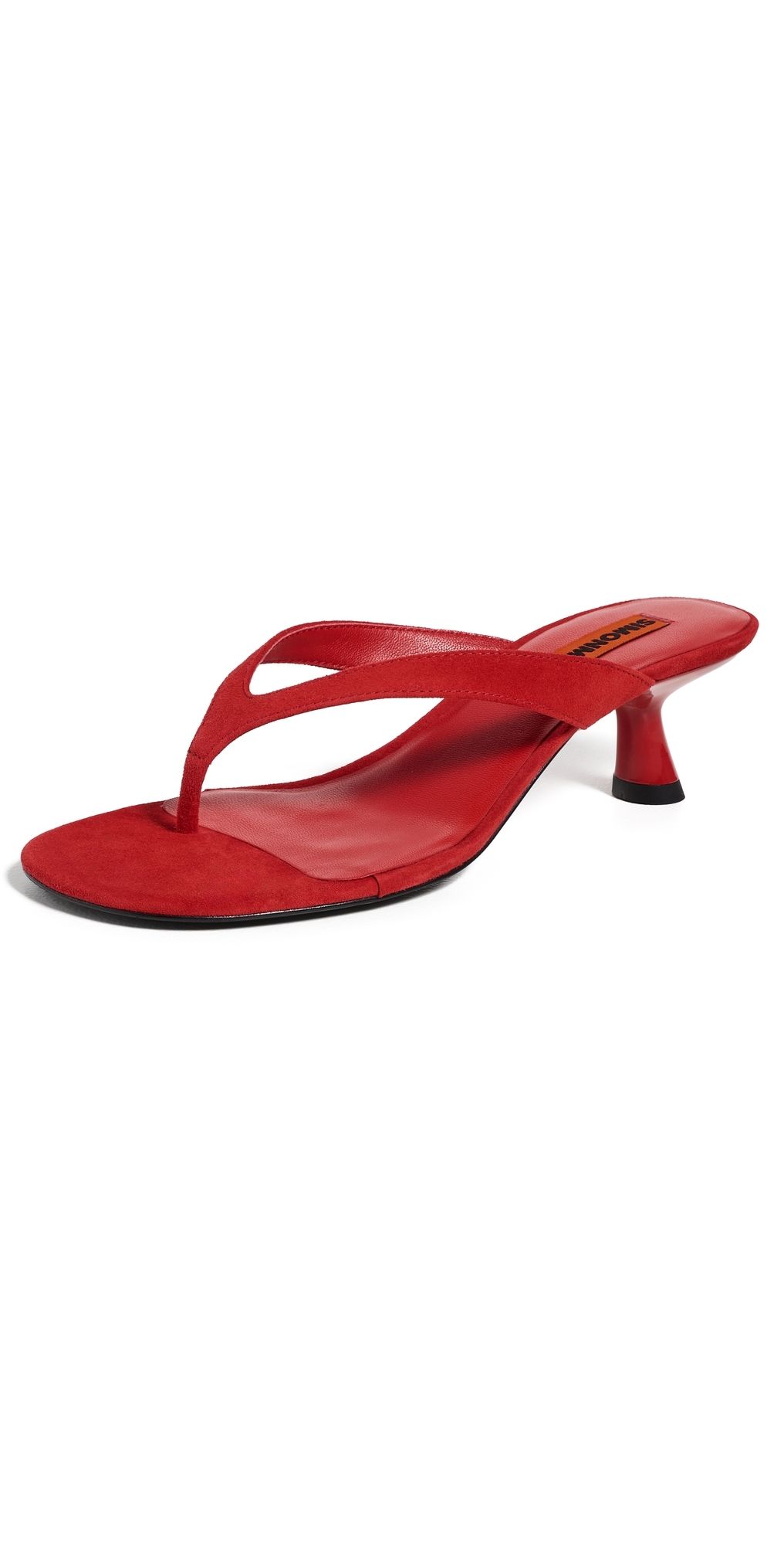 SIMONMILLER Suede Beep Thong Sandals LUCKY RED 35