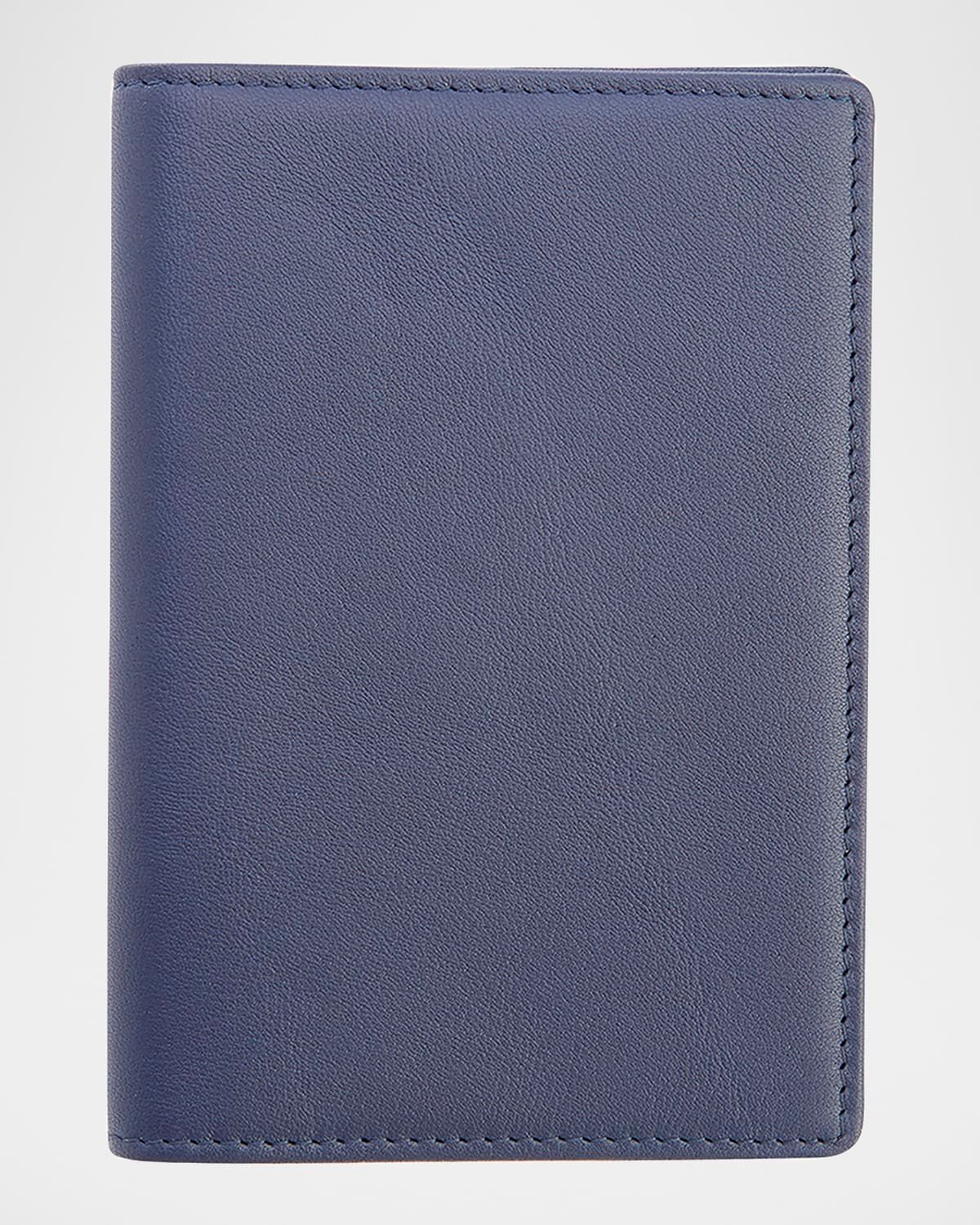 Personalized Leather RFID-Blocking Passport Wallet with Vaccine Card Pocket