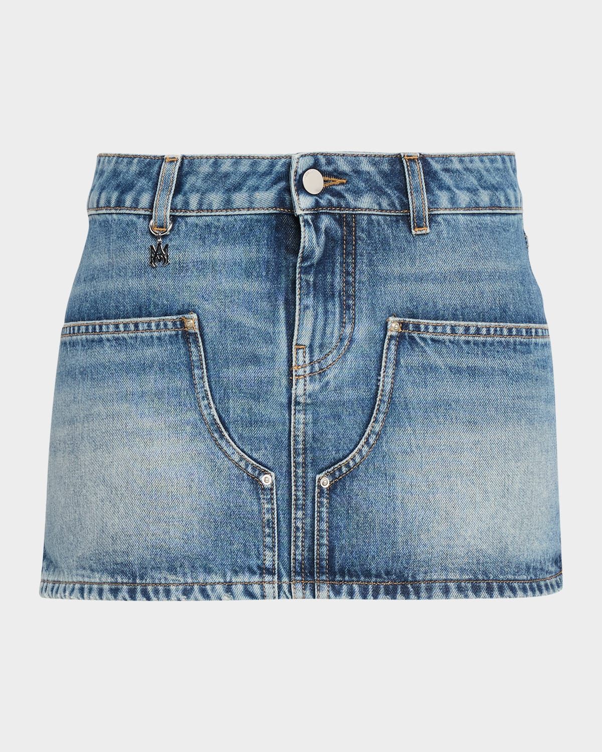 Denim Carpenter Mini Skirt