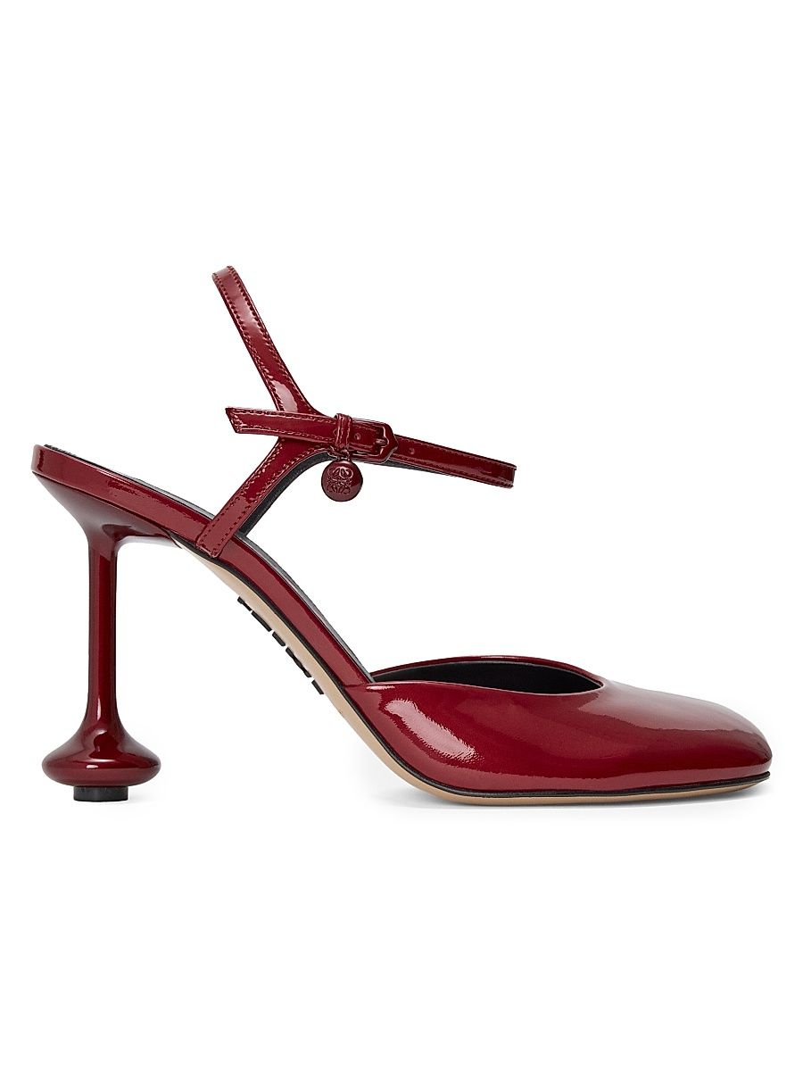 Women's Toy 90MM Patent Leather Pumps - Dark Red - Size 6