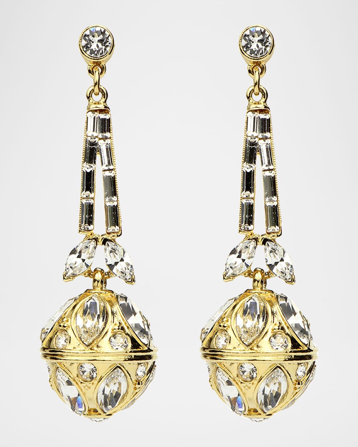 Baguette Crystal Trapeze Earrings