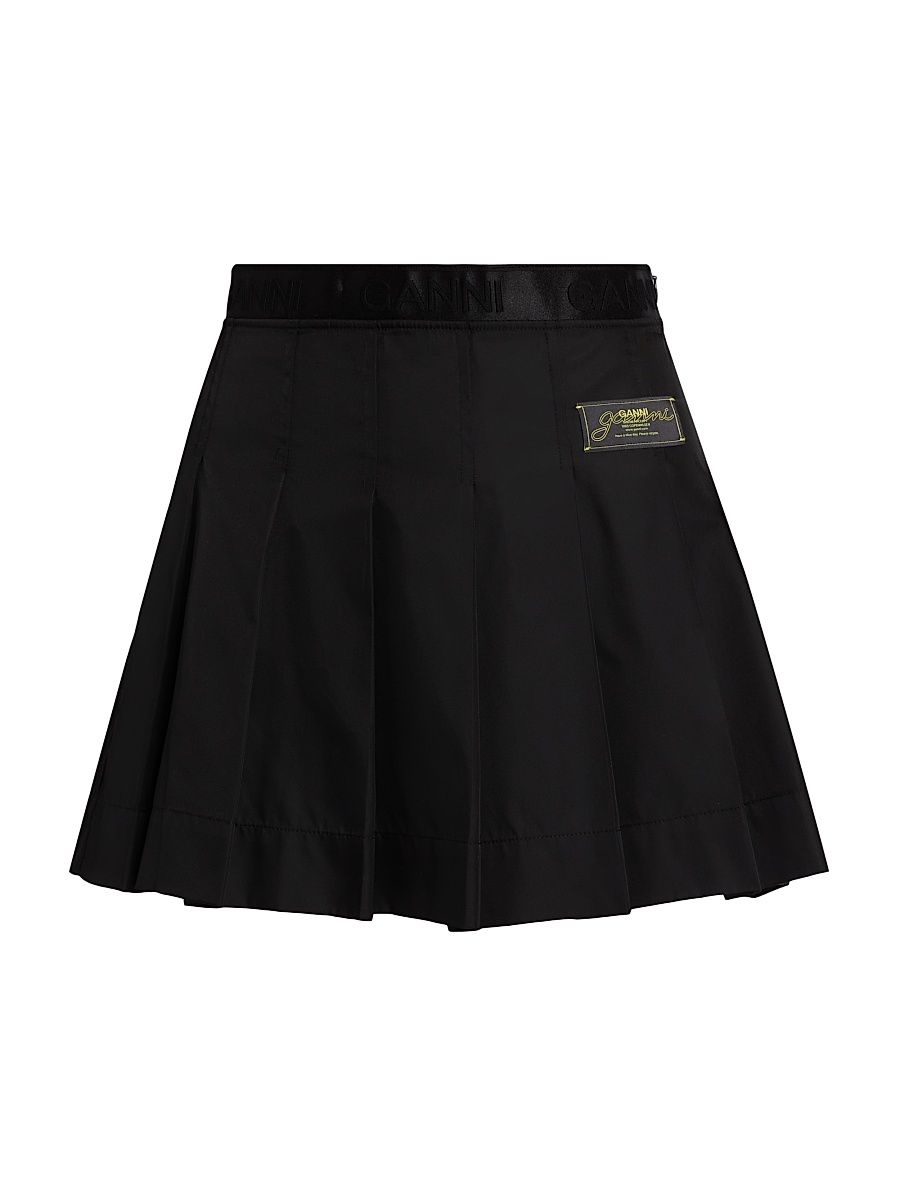 Women's Duchesse Pleated Miniskirt - Black - Size 8