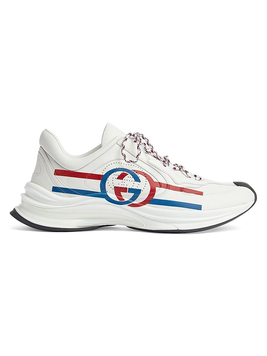 Men's Gucci Run Sneaker - White - Size 13