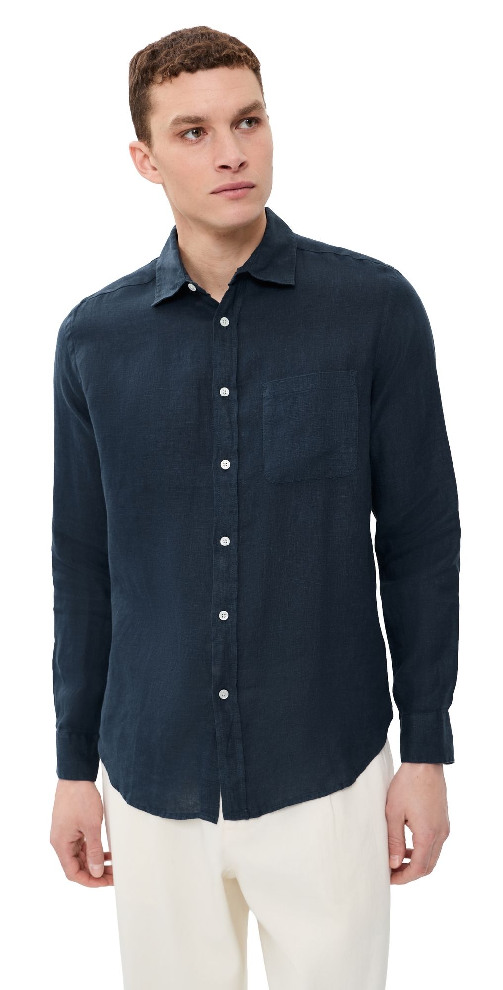 Portuguese Flannel Linen Shirt Navy XXL