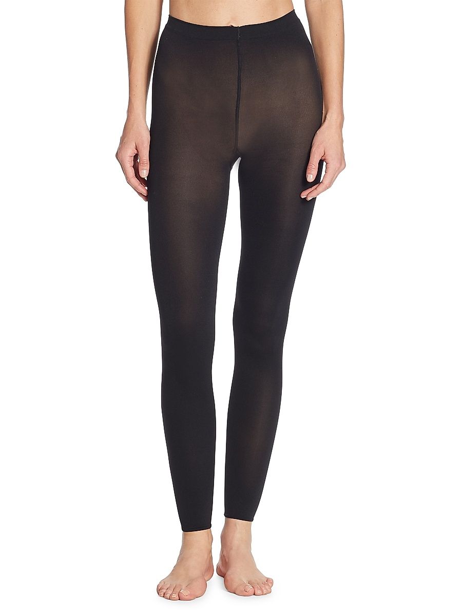 Women's Velvet Leggings - Black - Size Large