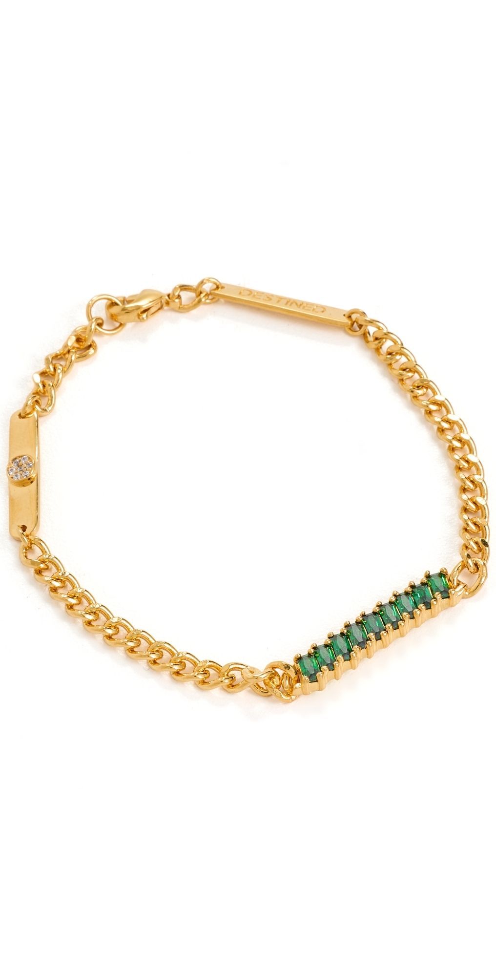 Gwen Beloti Destined Emerald Accent Gold Bracelet Gold One Size
