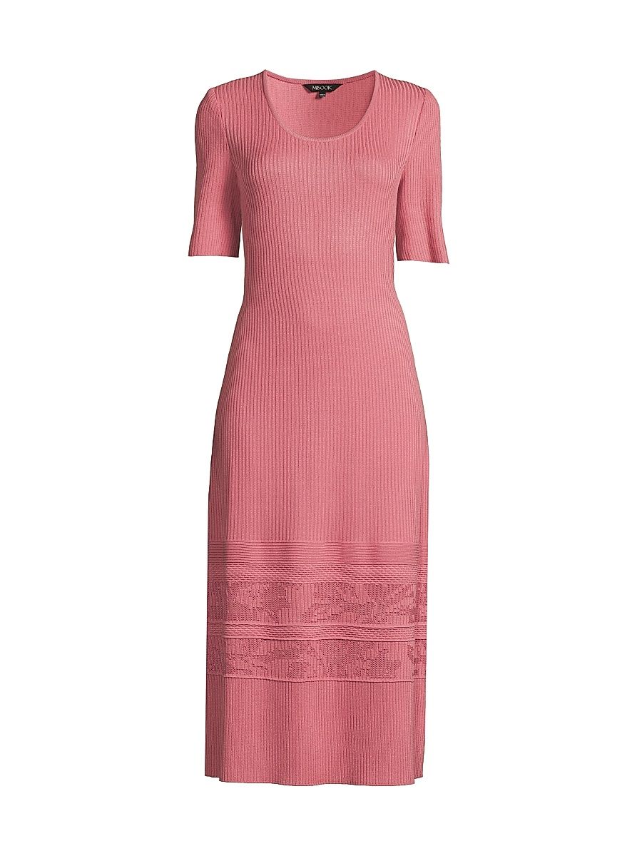 Women's A-Line Ribbed-Knit Midi-Dress - Honey Suckle - Size XL