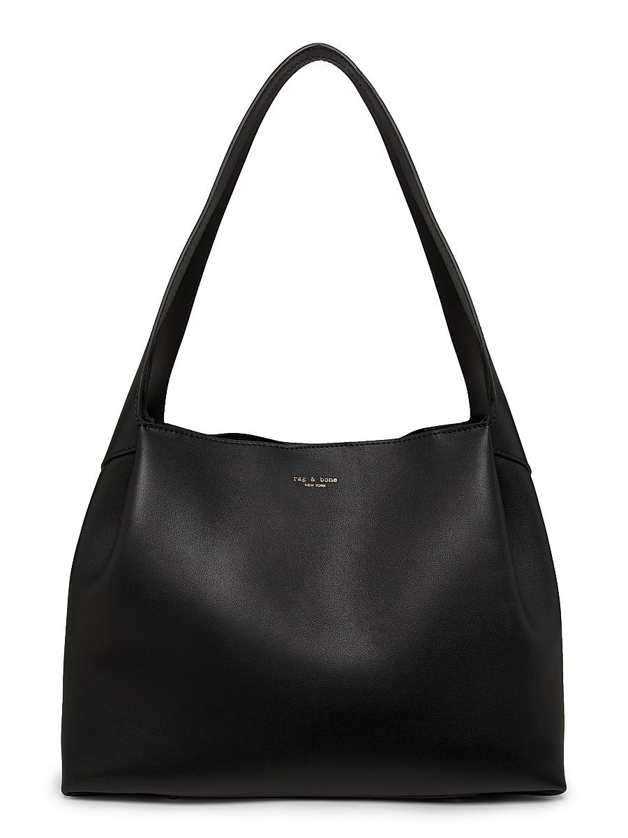 Women's Slade Logo Leather Tote Bag - Black