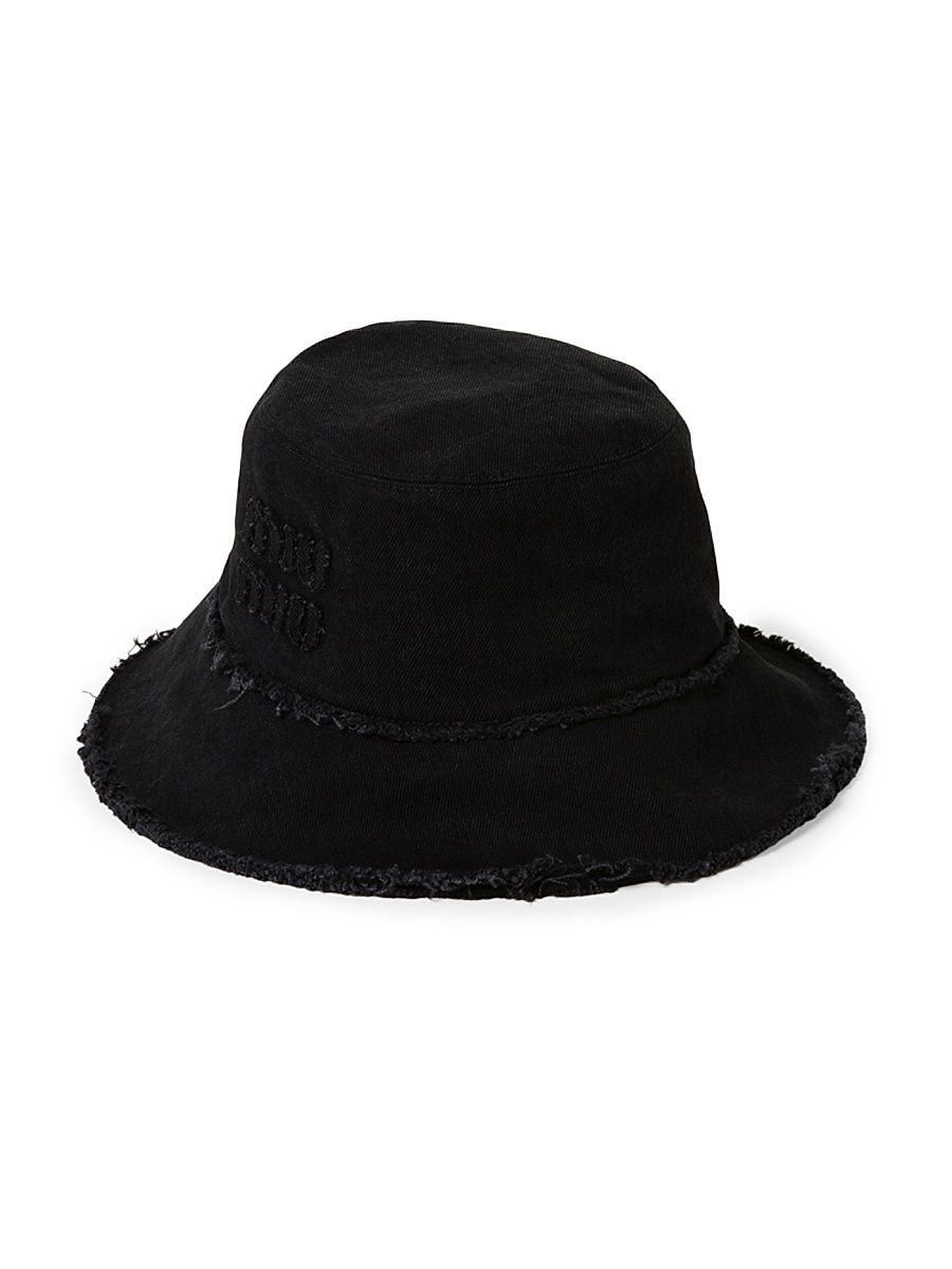 Women's Denim Bucket Hat - Black - Size Small