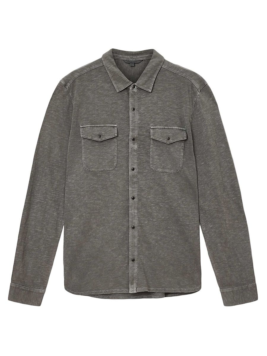 Men's Arvon Knit Western Shirt - Seal Grey - Size XL