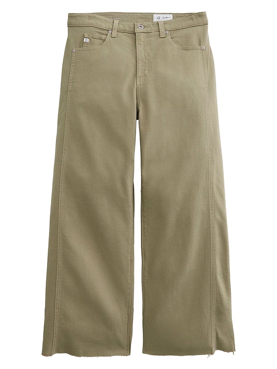 Women's Saige Wide-Leg Crop Jeans - Dusty Sage - Size 31