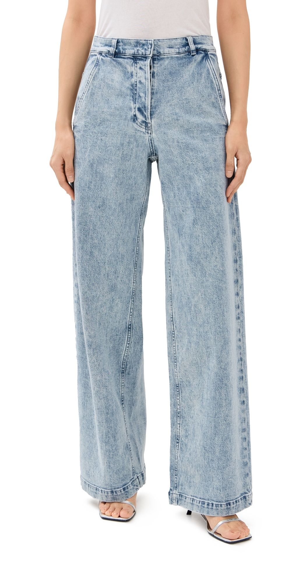 Another Tomorrow Carpenter Denim Pants Light Blue Wash 38