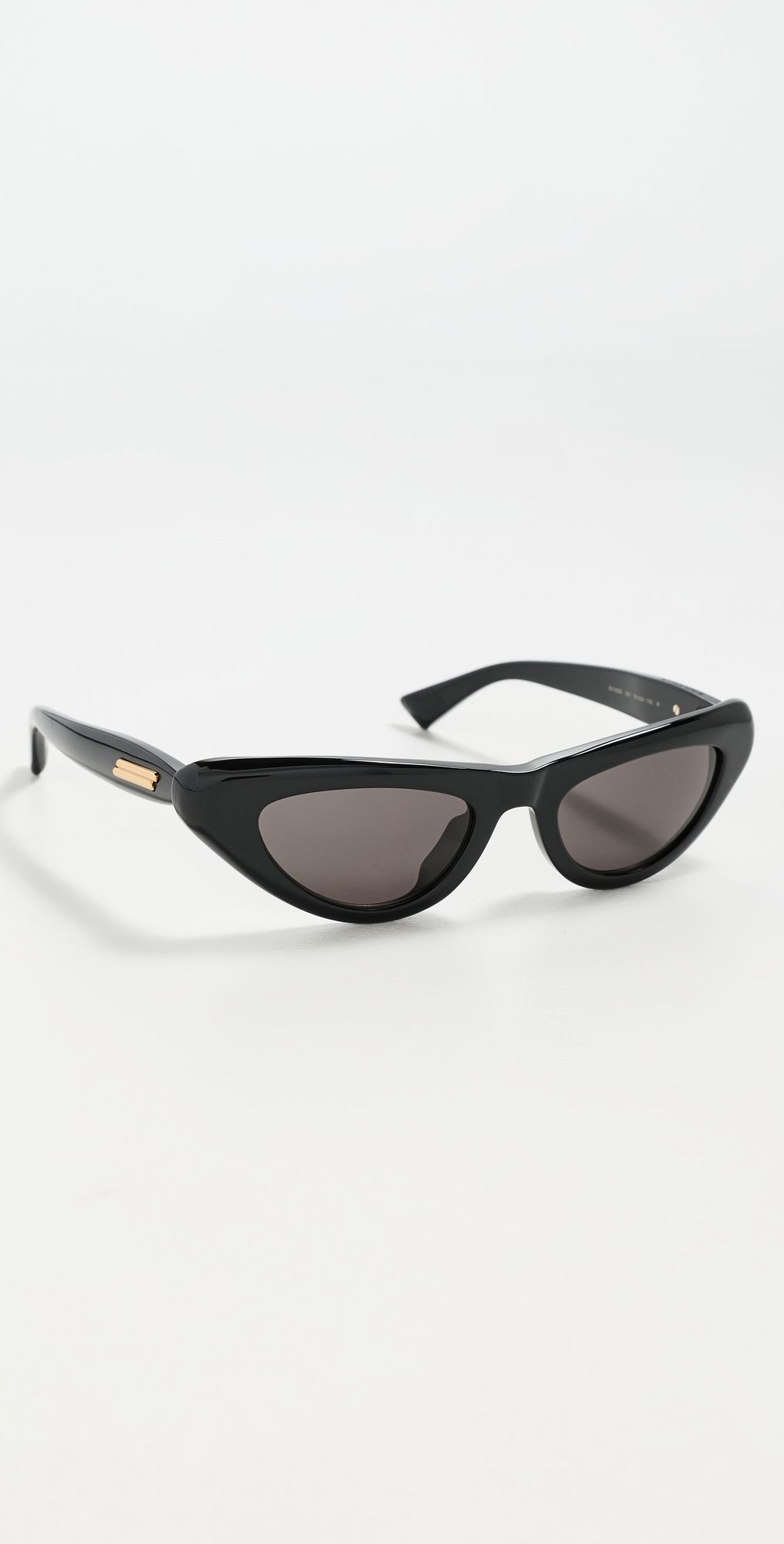 Bottega Veneta Curvy Sunglasses Black-Black-Grey One Size