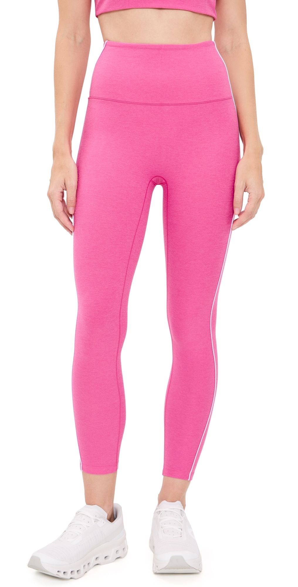 Beyond Yoga Spacedye Streamline Leggings Luscious Pink Heather L