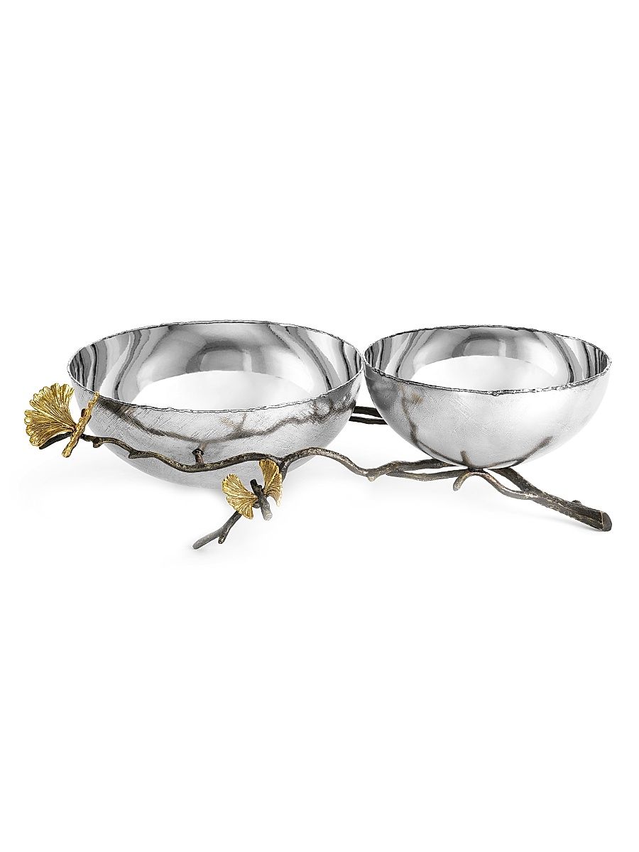 Butterfly Ginkgo Double Bowl