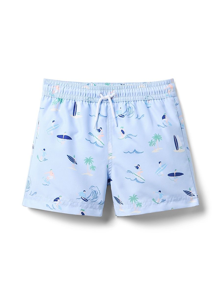 Little Boy's & Boy's Surfer T-Shirt & Swim Trunks Set - Size 12