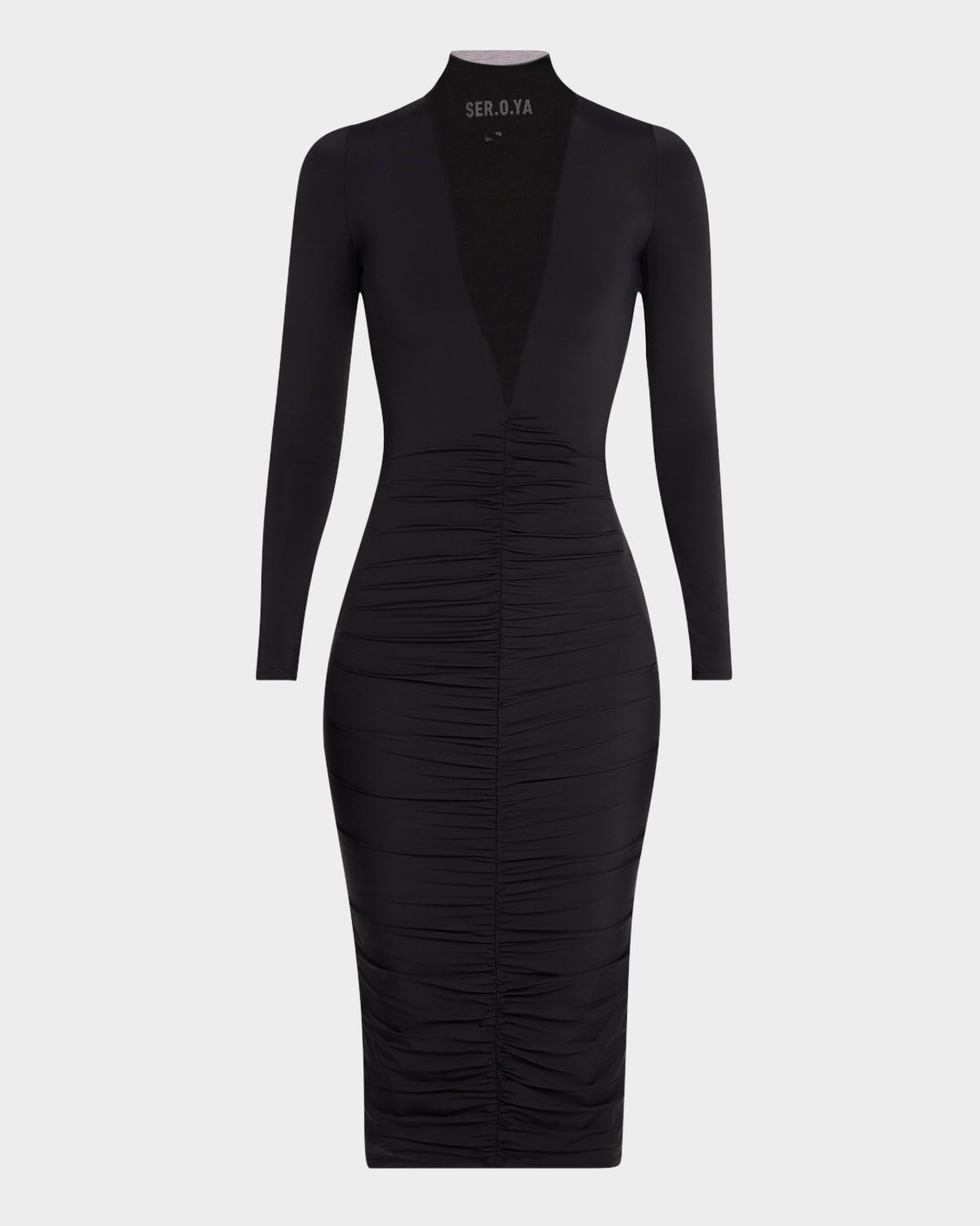 Priyanka Mesh V-Cut Midi Dress