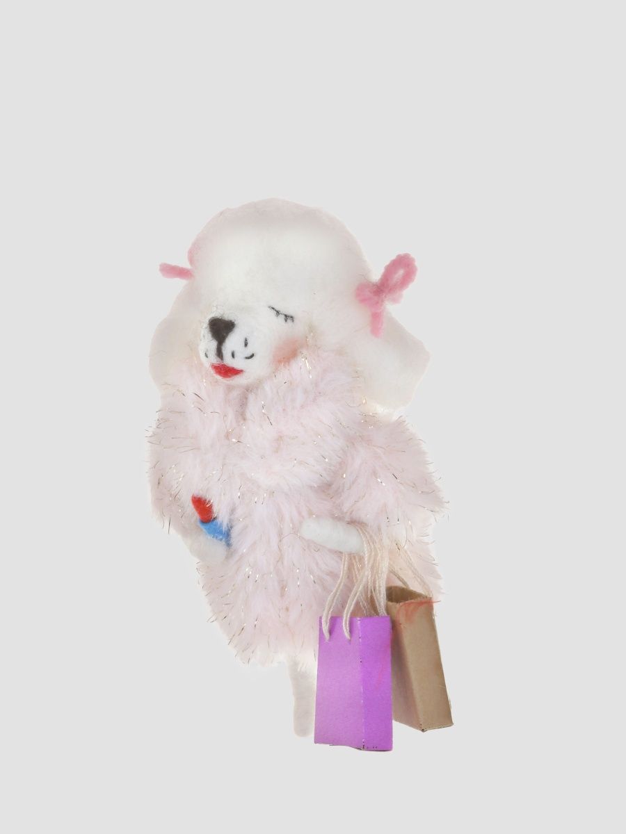 Cody Foster & Co Shopaholic Poodle Felt Ornament