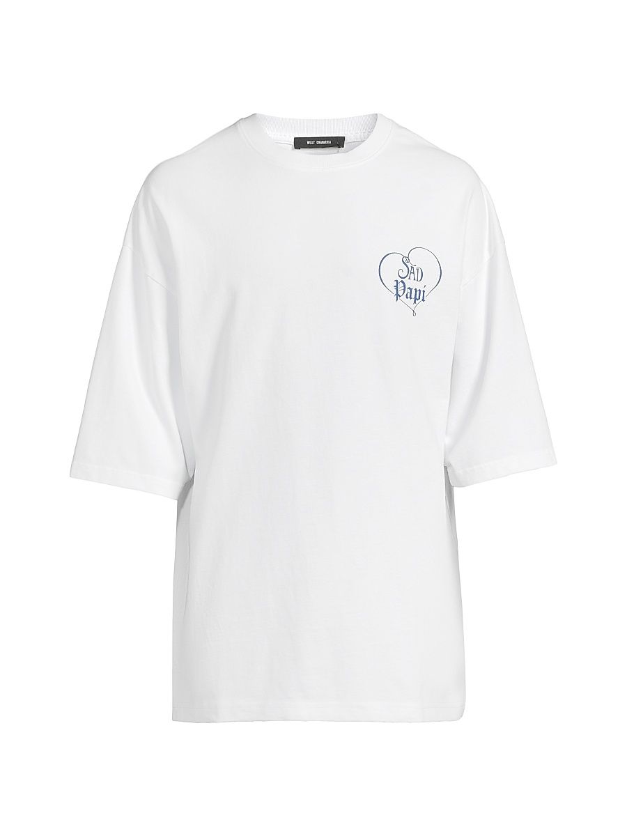 Men's Precious Sad Papi Northsider T-Shirt - White - Size Medium