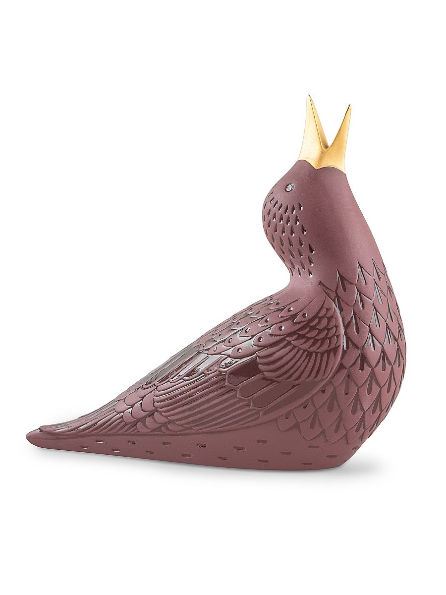 Starling I Porcelain Figurine - Purple