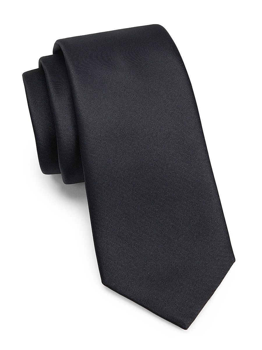 Men's Silk Twill Tie - Black