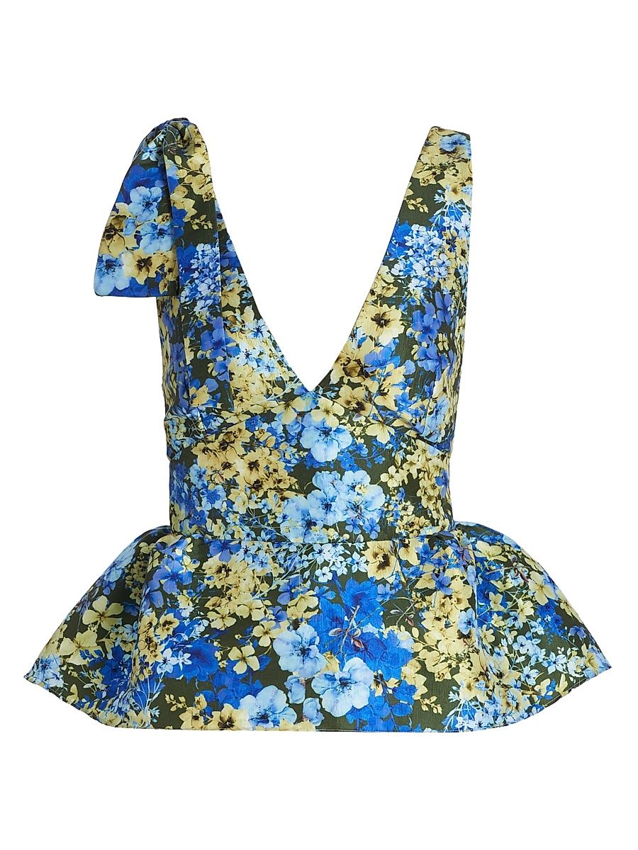 Women's Ilhan Olive Sakura Taffeta Top - Olive - Size 8