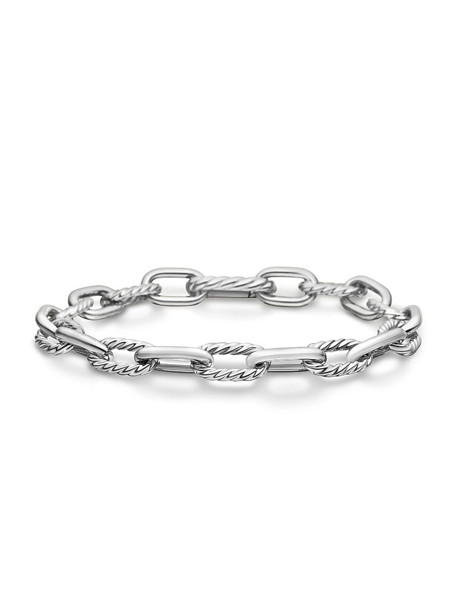 Men's DY Madison Chain Bracelet In Sterling Silver - Silver - Size Medium