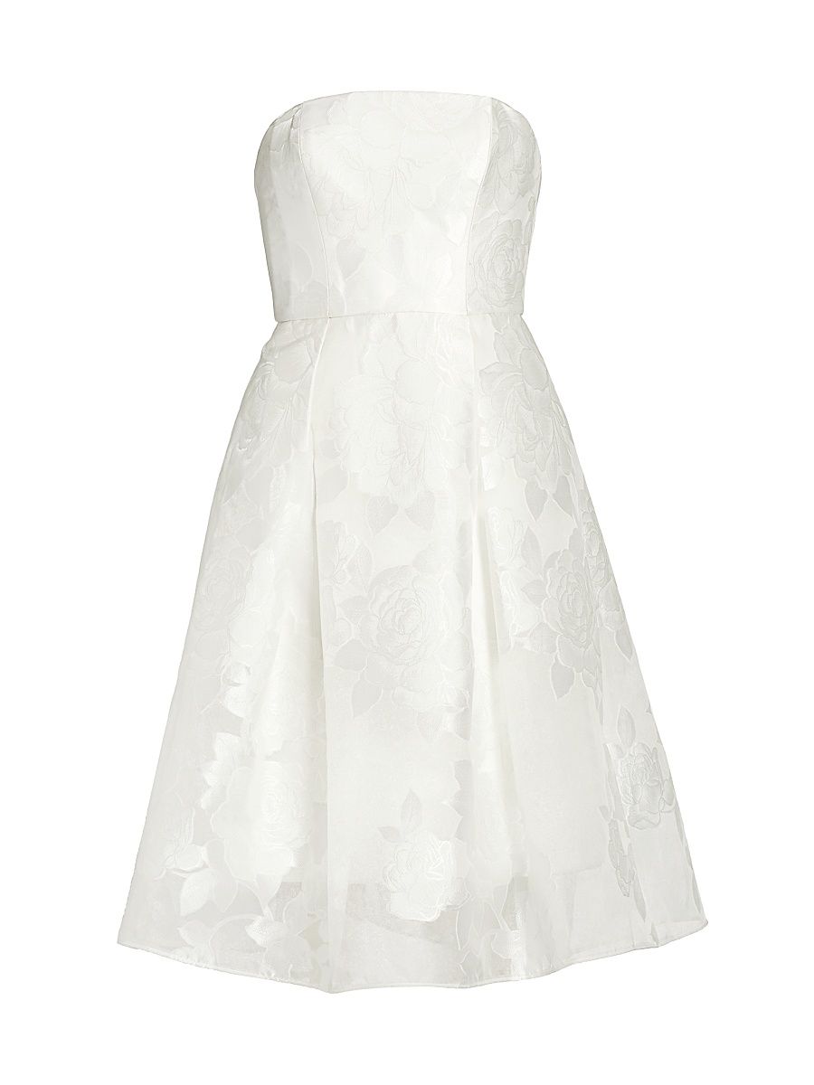 Women's Rose Fil Coupe Fit-&-Flare Dress - Ivory - Size 16