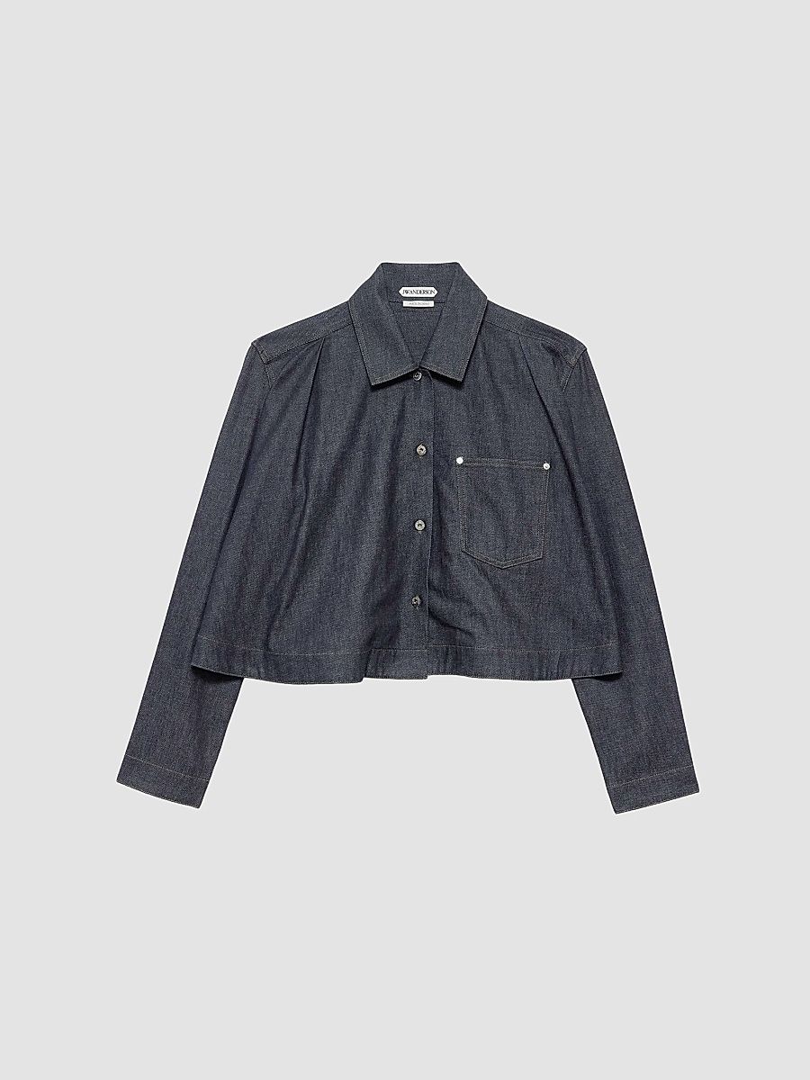 JW Anderson Women's Flare-Hem Denim Shirt - Indigo - Size XL