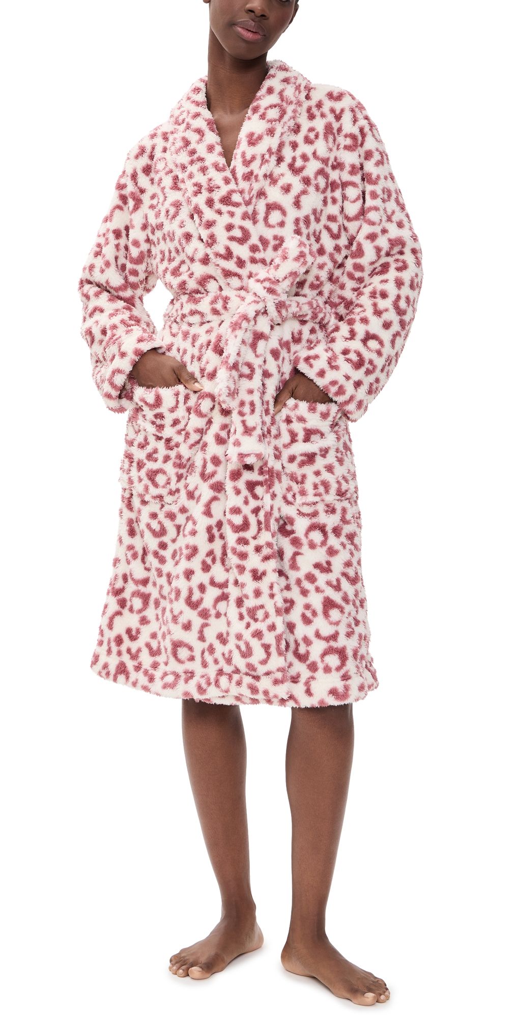 PJ Salvage Lets Get Cozy Robe Dark Wine S