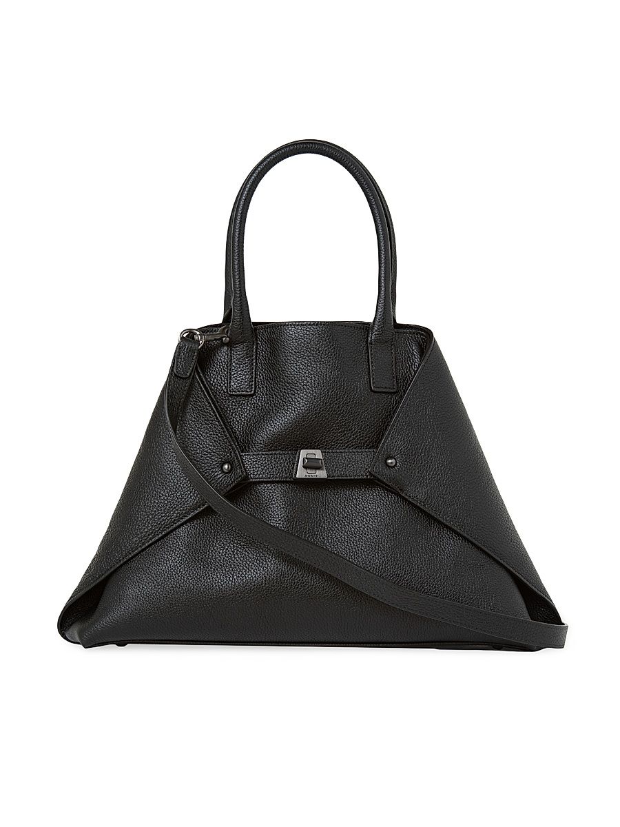 Women's Ai Small Leather Tote Bag - Black