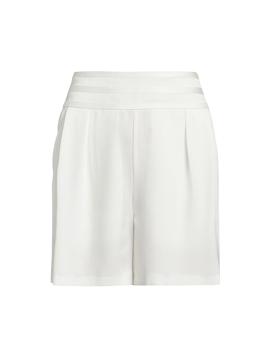 Women's Joss Pleated Shorts - Ivory - Size 10