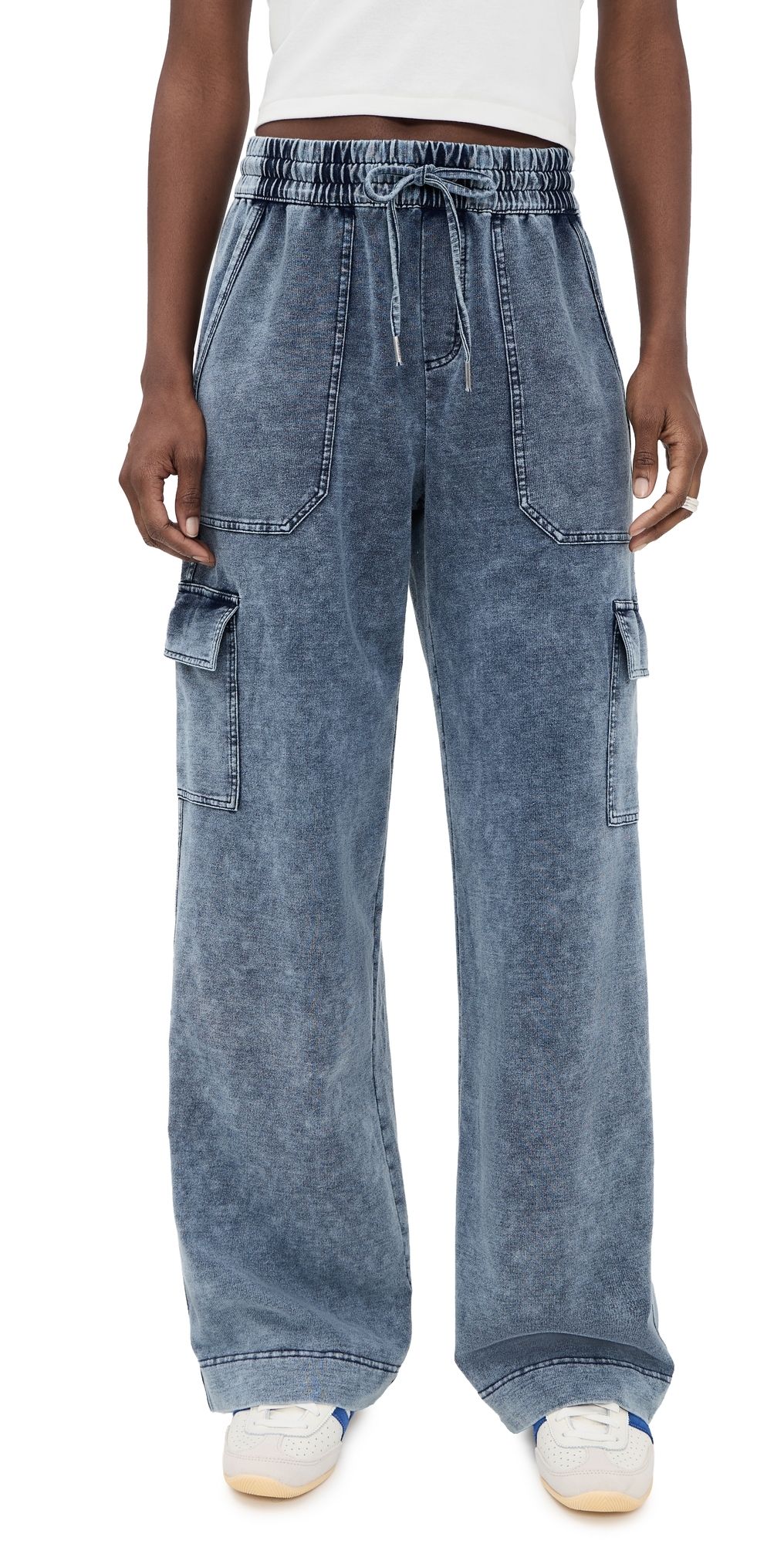 Splendid Gwen Indigo Cargo Sweatpants Indigo S