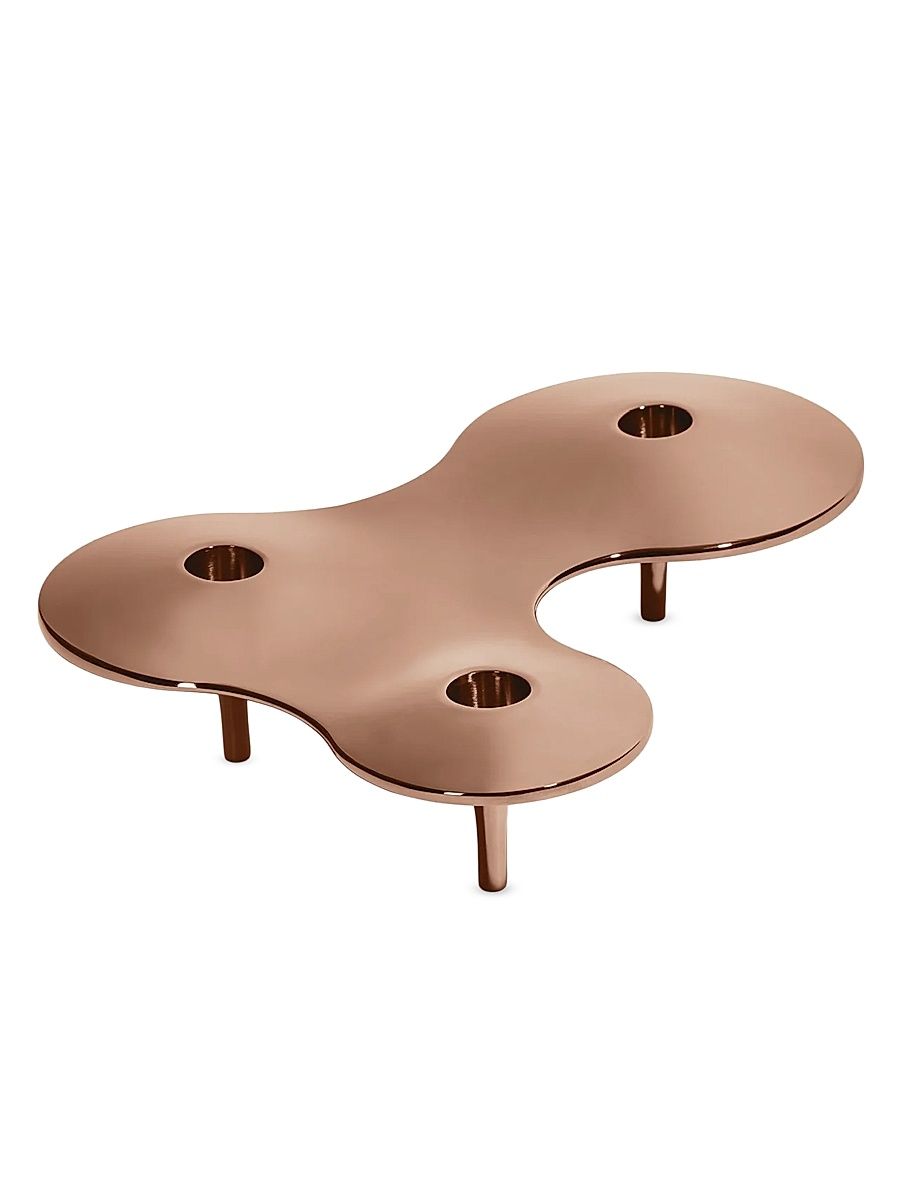 Cell Triple Stainless Steel Candle Holder - Black
