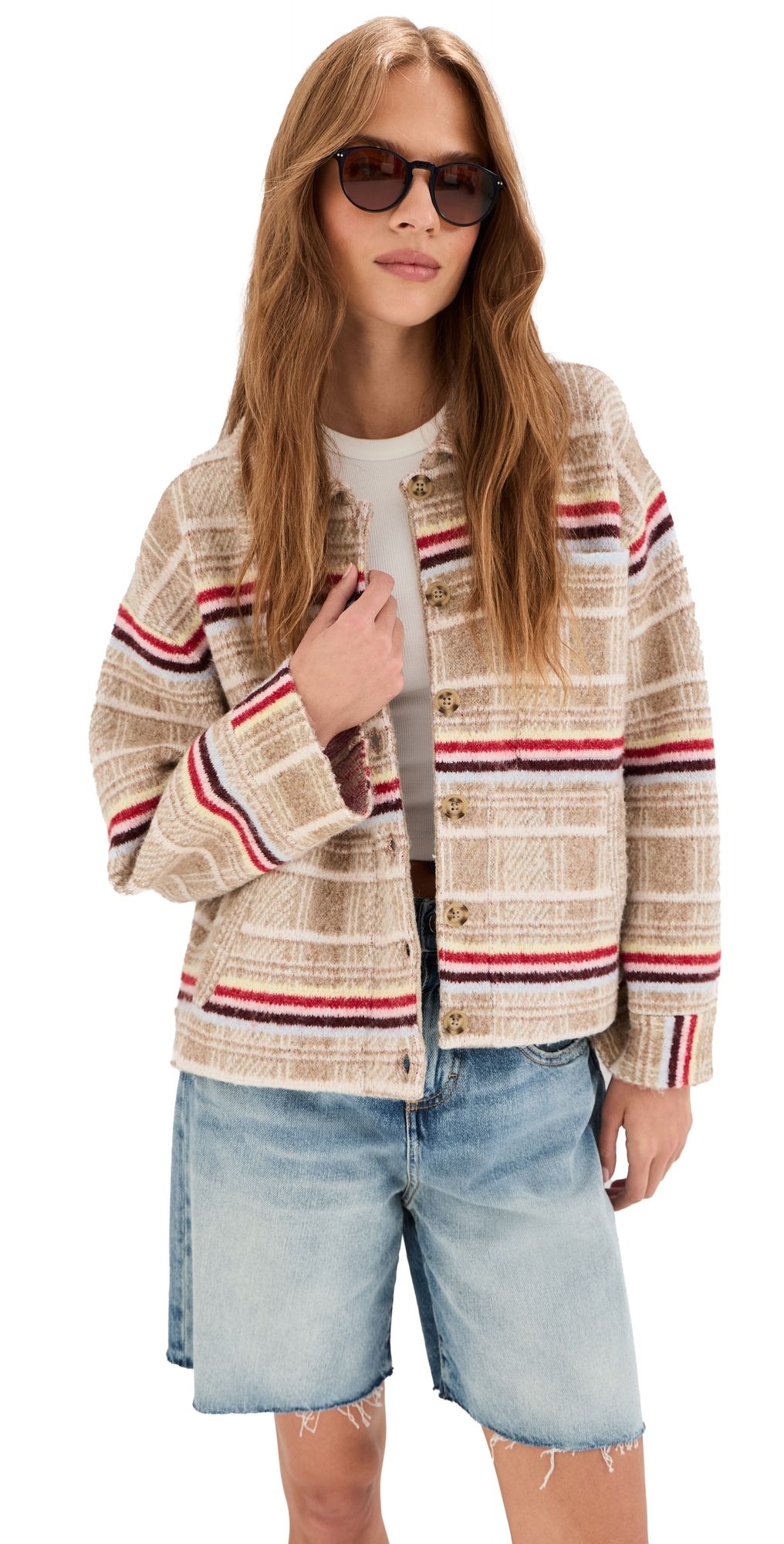 LE BOP Faye Shacket Madras Plaid M