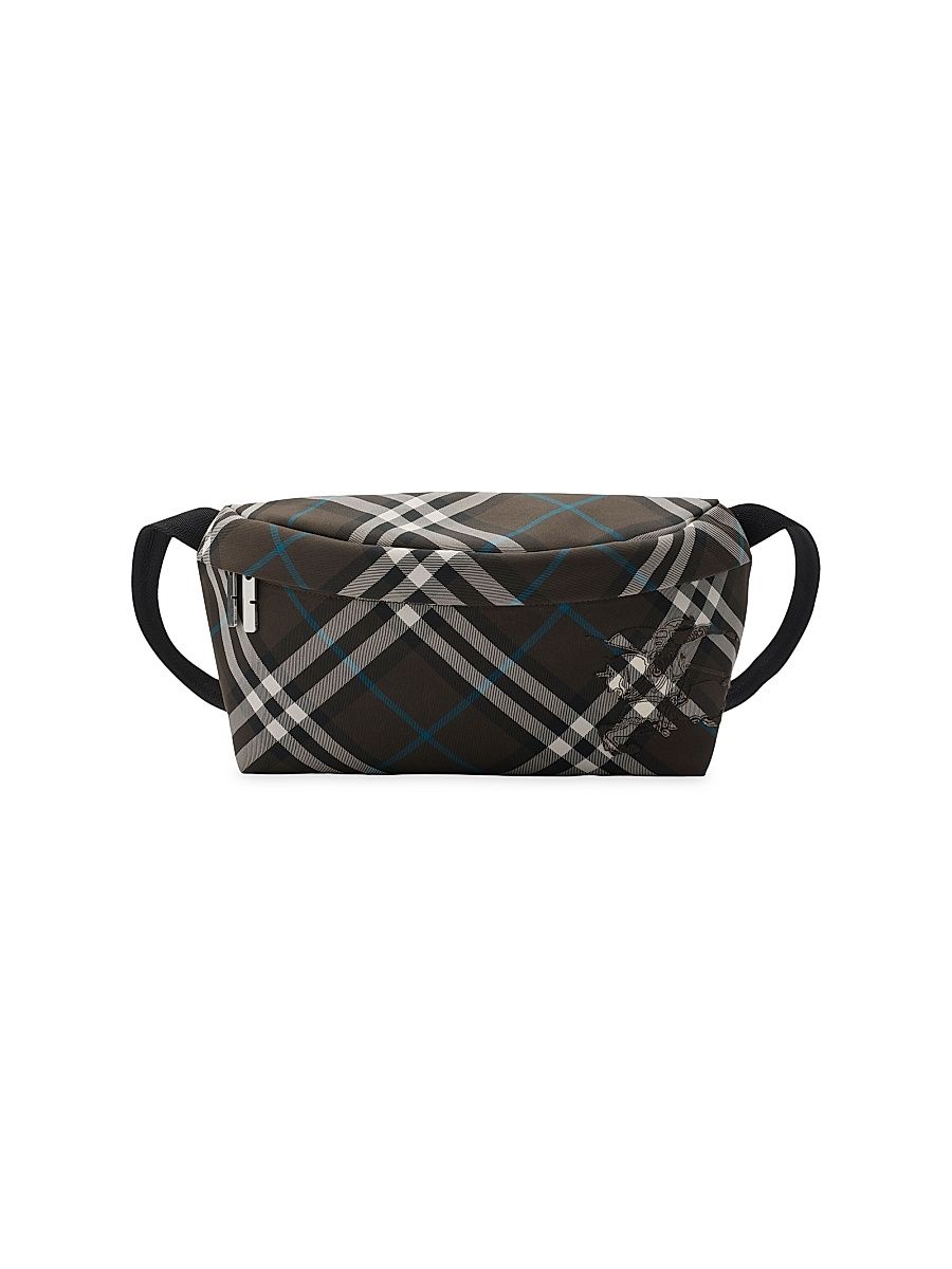 Men's Burberry Check Belt Bag - Snug