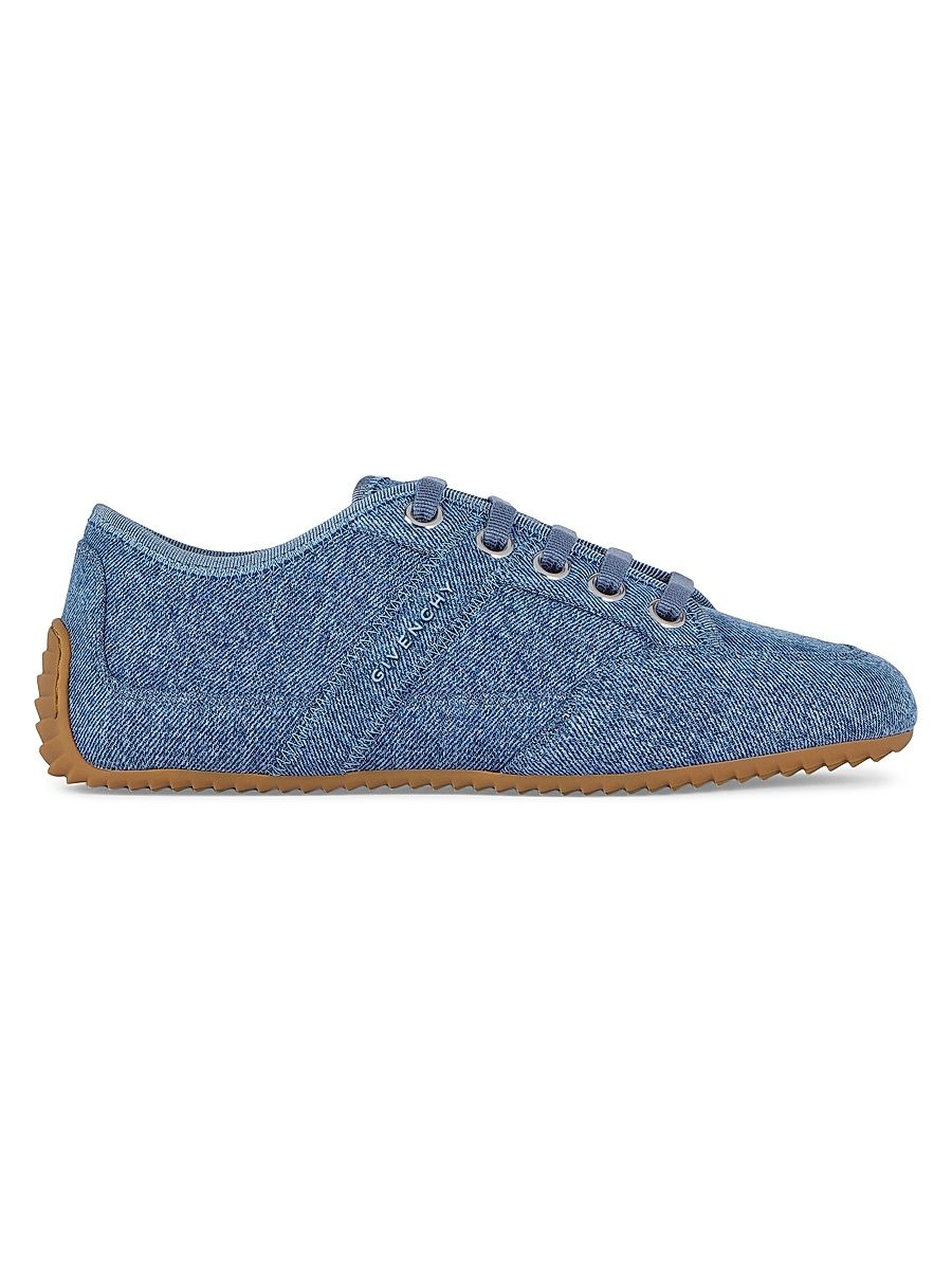 Women's Slim Sneakers in Denim - Denim Blue - Size 5