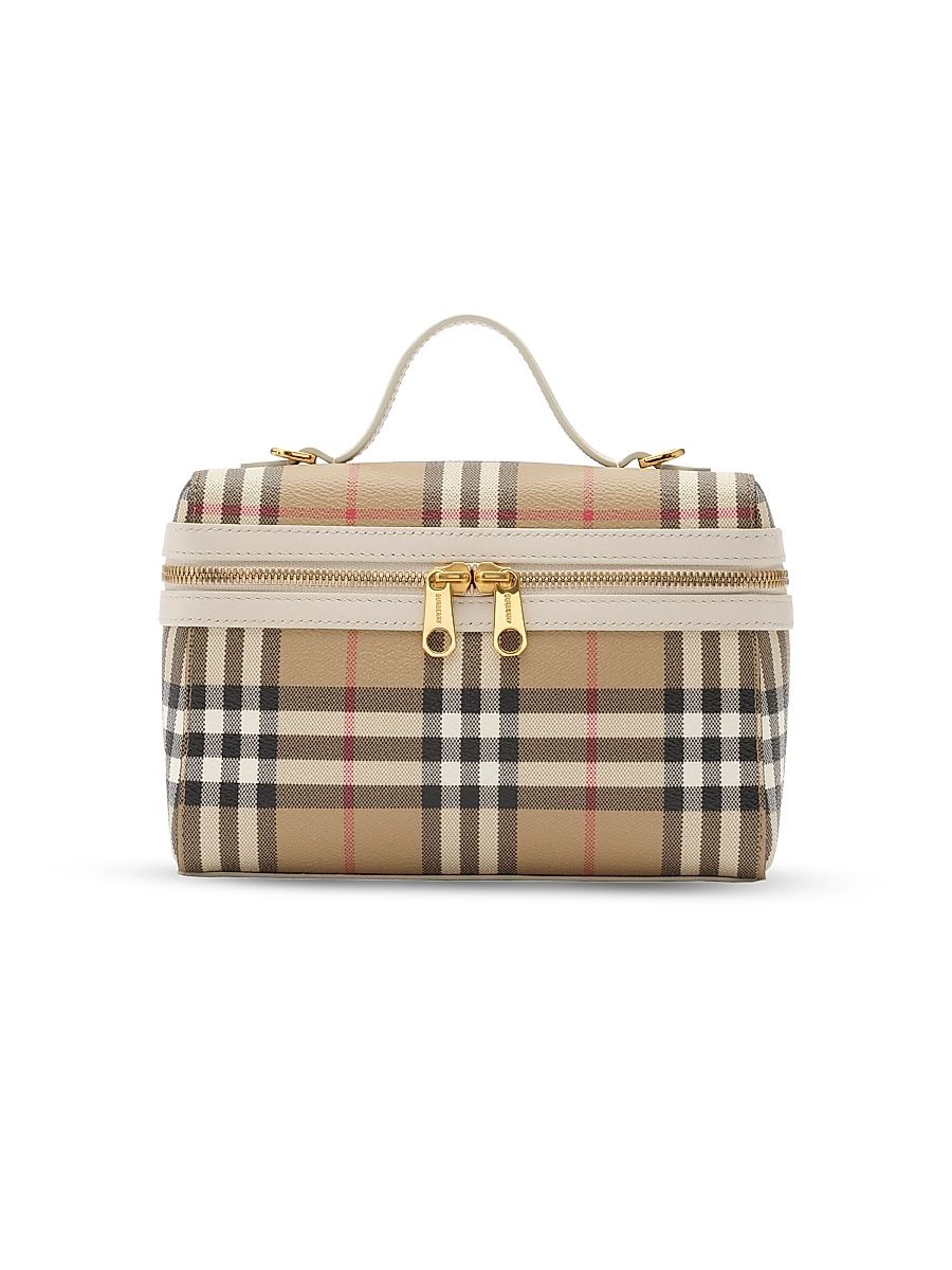 Women's Signature Check Leather Vanity Case - Soap