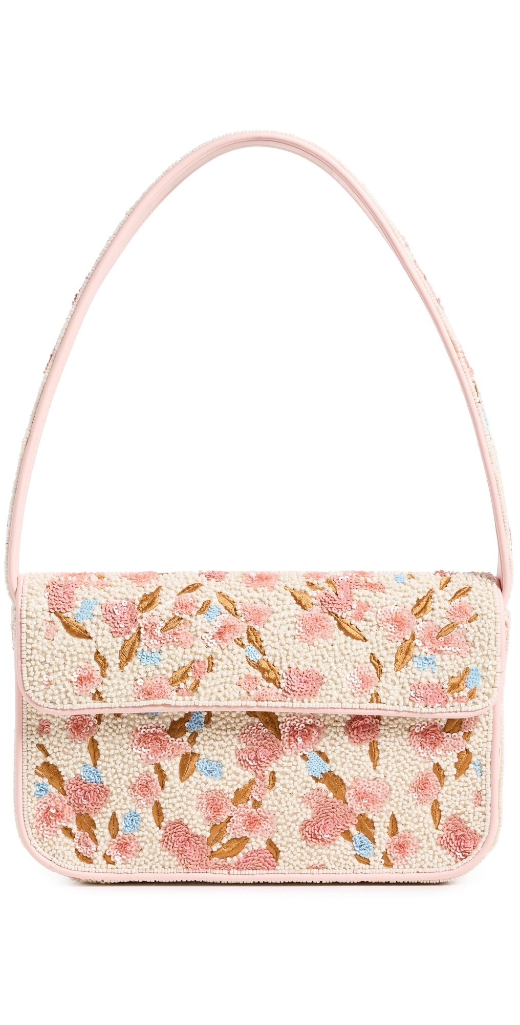 STAUD Tommy Beaded Shoulder Bag Spring Day One Size