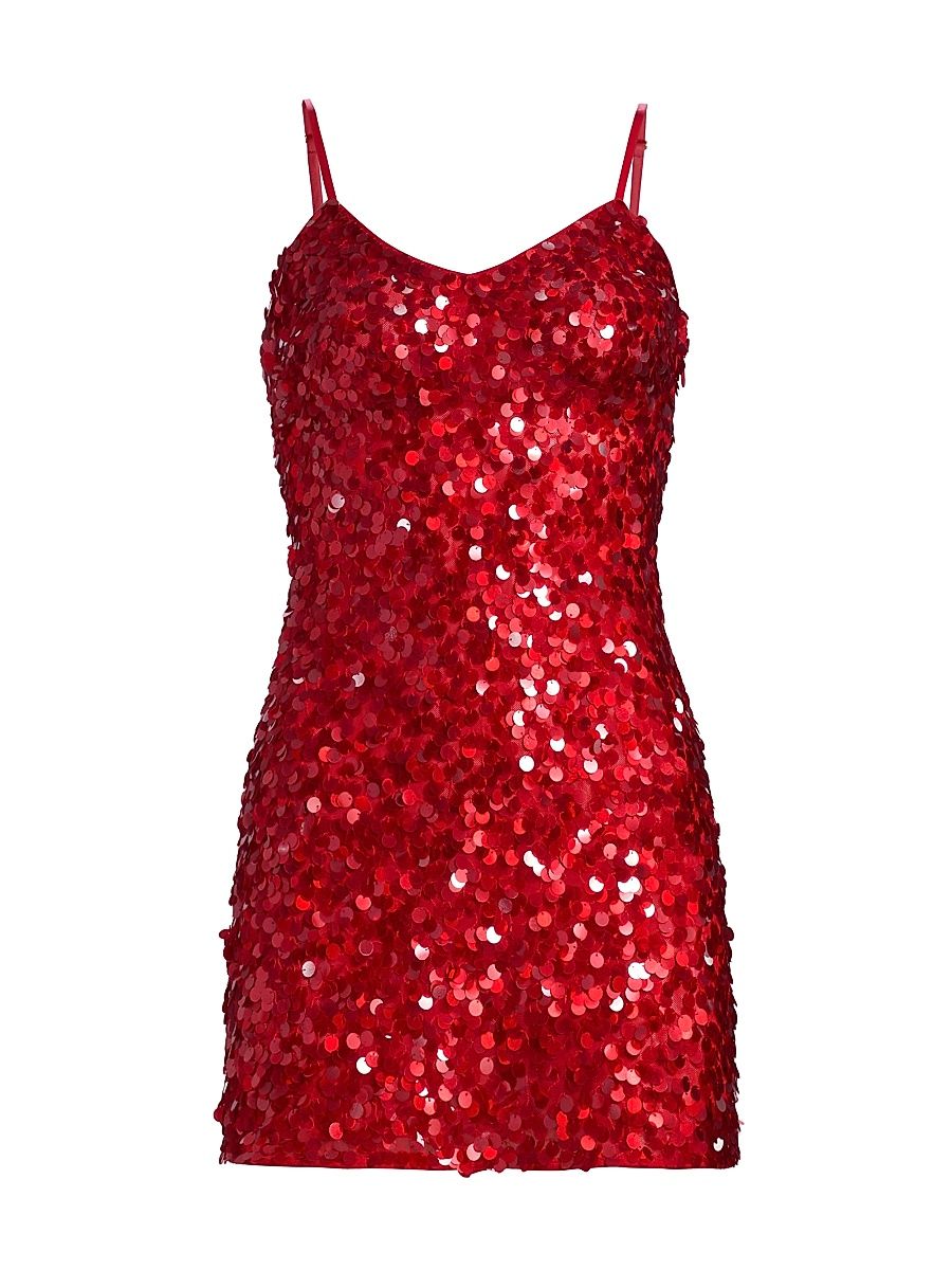 Women's Raphaella Sequined Minidress - Red - Size 8